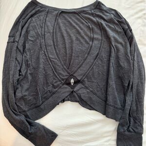 FREE PEOPLE LONG SLEEVE SHIRT OPEN BACK